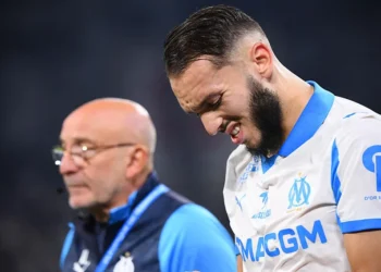 Amine Gouiri avec l'OM contre Lorient