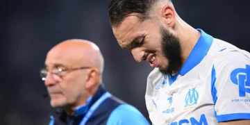 Amine Gouiri avec l'OM contre Lorient