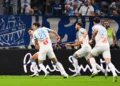 Aguerd après son but avec l'OM contre le PSG