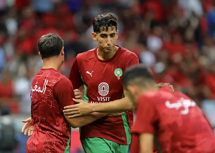 Nayef Aguerd avec le Maroc