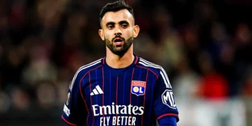 Rachid Ghezzal avec l'OL