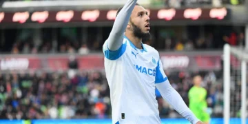 Amine Gouiri avec l'OM contre le FC Metz