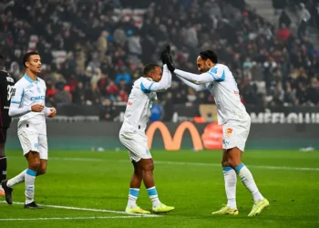 Pierre-Emerick Aubameyang avec l'OM