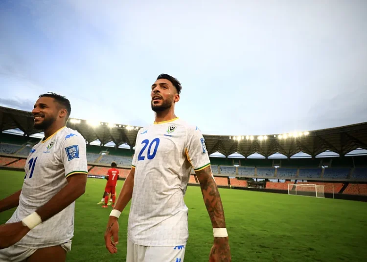 Jim Allevinah et Denis Bouanga avec le Gabon en 2023