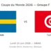Coupe du Monde 2026 – Suède – Tunisie : 5-1