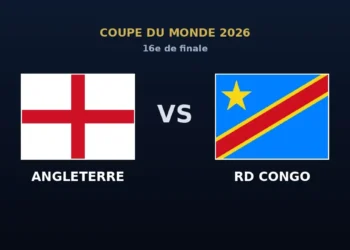 Coupe du Monde 2026 : Angleterre – République Démocratique du Congo, le programme