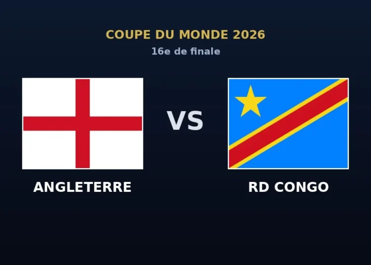 Coupe du Monde 2026 : Angleterre – République Démocratique du Congo, le programme