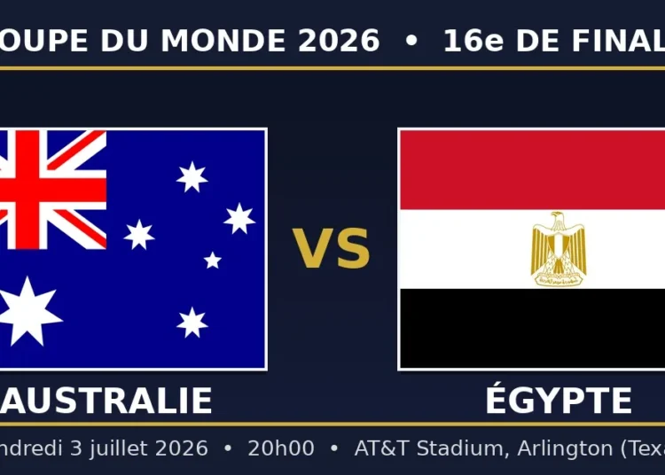 Coupe du Monde 2026 : Australie – Égypte à 20h, les compos probables